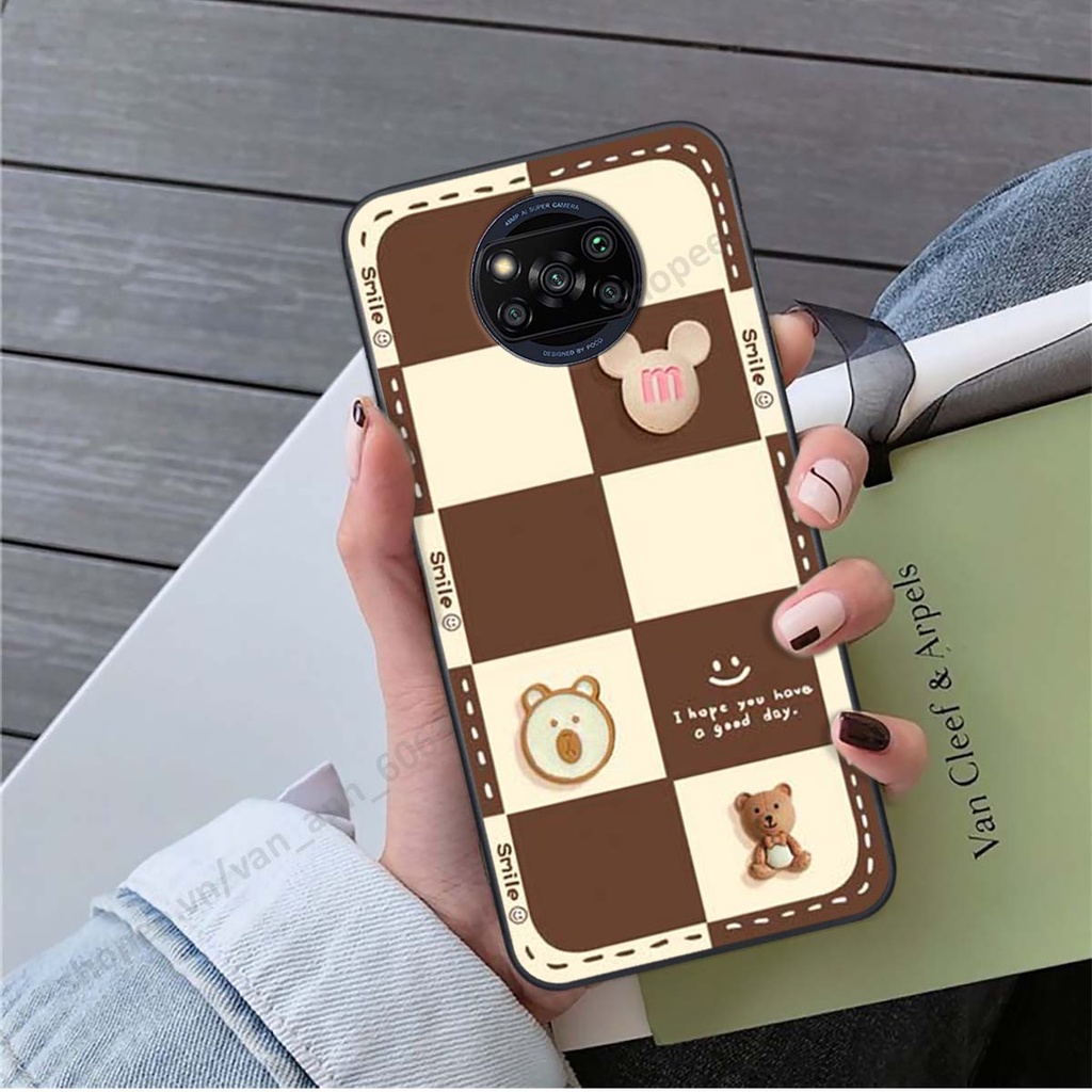 Ốp lưng Xiaomi Poco X3 / Poco X3 Pro hình gấu, kẹo dễ thương cute