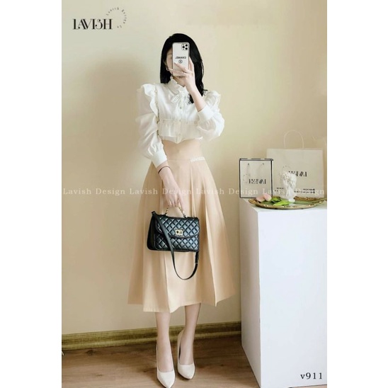 Áo sơ mi tiểu thư cổ bèo A400.199