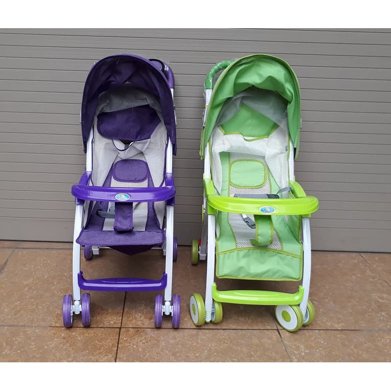 [KHO SỈ] Xe đẩy 1 chiều 3 tư thế hình mặt cười mẫu mới 2020 (Có mái che + giỏ đồ + phanh chân)
