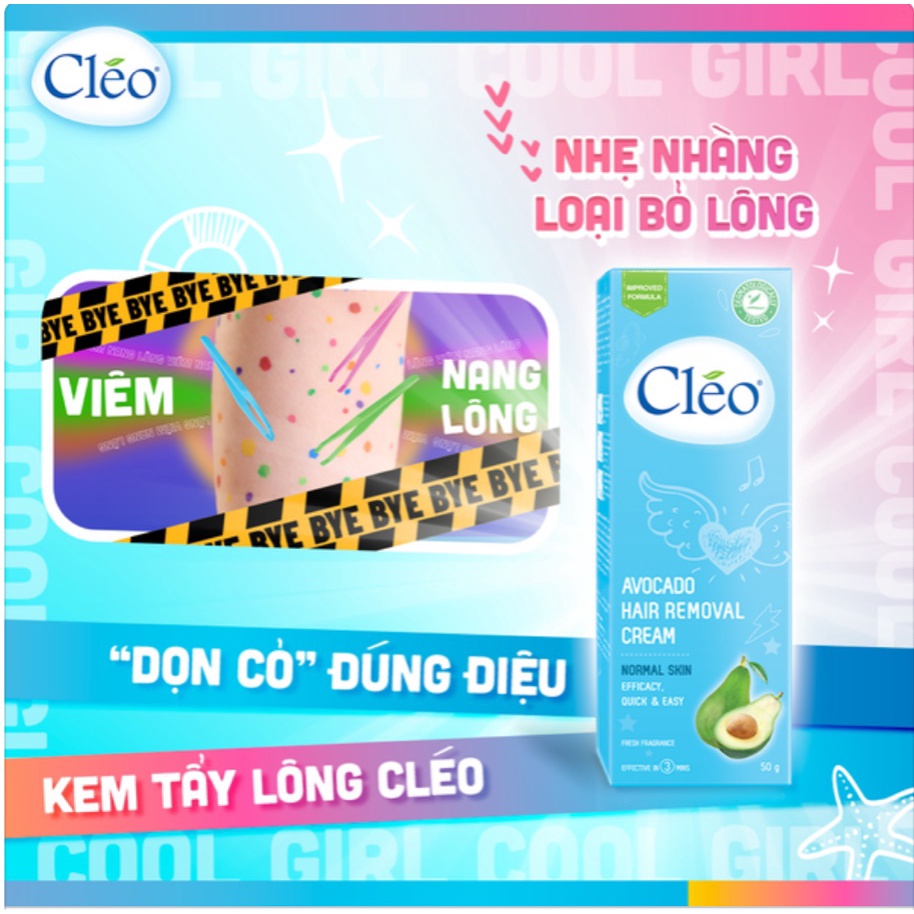 [Che Tên] Kem Bơ Tẩy Lông &amp; Gel Dưỡng Da Sau Tẩy Lông Cléo Sạch Lông Trong 5 Phút