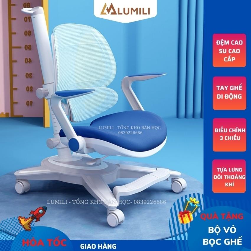 Ghế chống gù cao cấp Lumili DS2 ghế công thái học thông minh điều chỉnh nâng hạ 3 chiều tặng bọc ghế