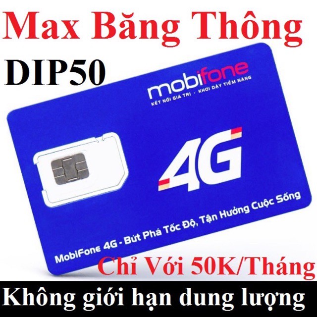 Sim Mobfione (MAX DATA ) gói DIP50