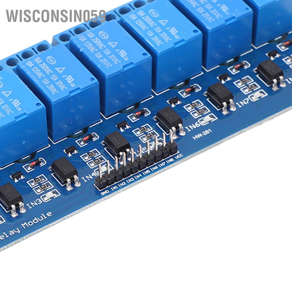 Wisconsin059 Mô-đun chuyển tiếp 2 cái 8 kênh Bộ cách ly bảng mạch Optocoupler PLC Phụ kiện cho PIC AVR 51