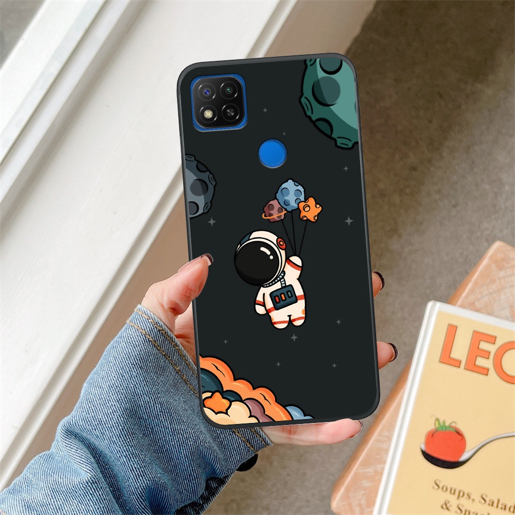 Ốp lưng Xiaomi Redmi 9C vũ trụ, phi hành gia ốp điện thoại viền dẻo thời trang cao cấp