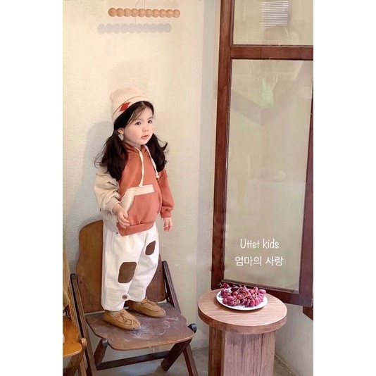 ÁO HOODIE PHONG CÁCH HÀN QUỐC CỰC KỲ ĐẸP DÀNH CHO BÉ GÁI VÀ BÉ TRAI (DA CÁ) 1576