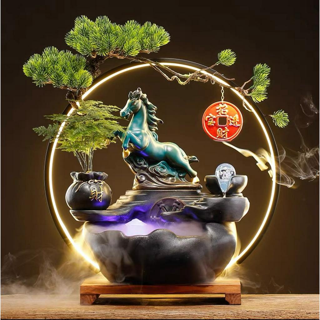 Thác nước phong thủy , thác khói trầm hương mã đáo thành công , thác mèo thần tài mang lại may mắn và tài lo