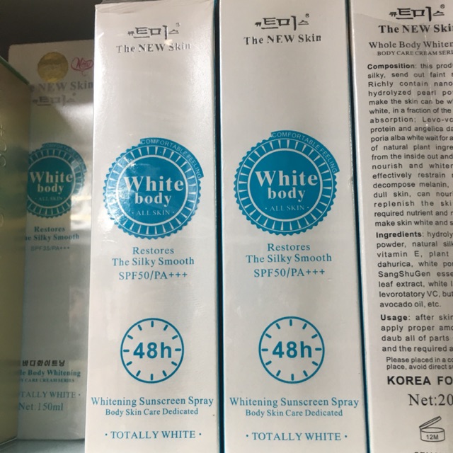 Kem làm trắng da white body 48h