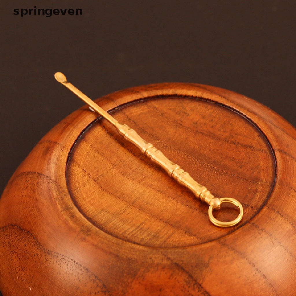 Muỗng Lấy Ráy Tai Bằng Đồng Có Móc Khóa Tiện Lợi