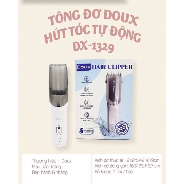 Doux - Tông đơ hút tóc tự động DX1329