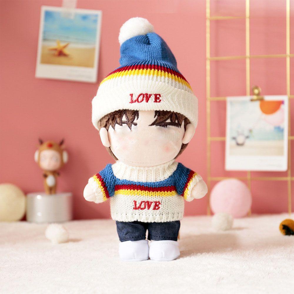 Bộ Quần Áo Bằng Cotton Màu Cầu Vồng Dành Cho Búp Bê 20cm