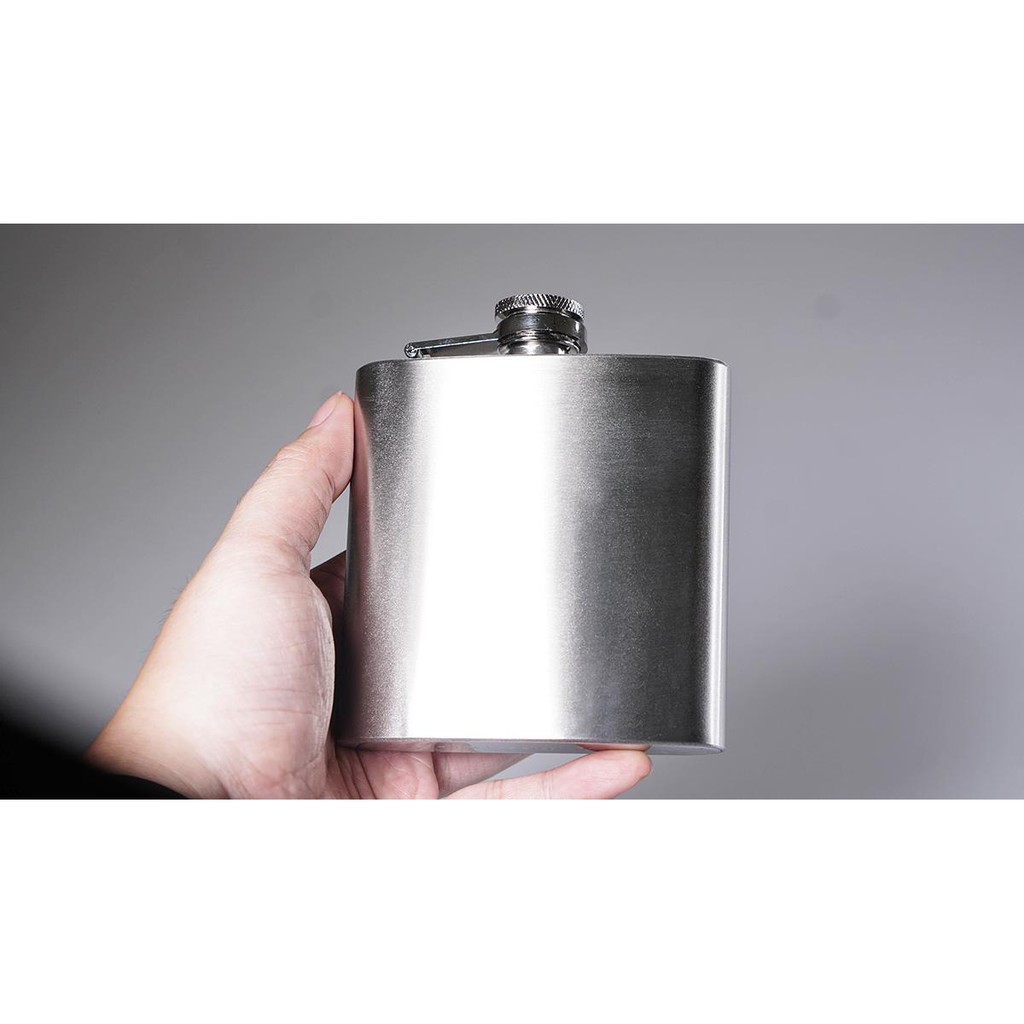 Bình đựng Rượu Hip Flask Inox BỎ TÚI 6 OZ