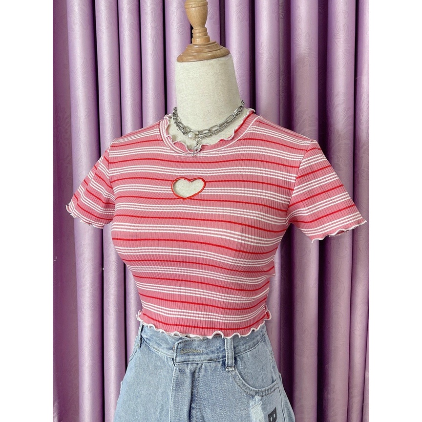 Áo kiểu cut out tim heart mẫu màu mới siêu cute xinh xinh