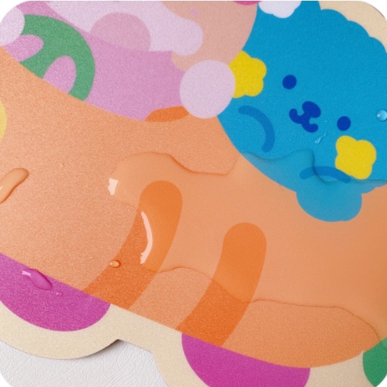 Miếng Lót Chuột Cao Su PVC Cao Su Chống Trượt Không Thấm Nước Họa Tiết Gấu Hoạt Hình Sáng Tạo Phong Cách Hàn Quốc