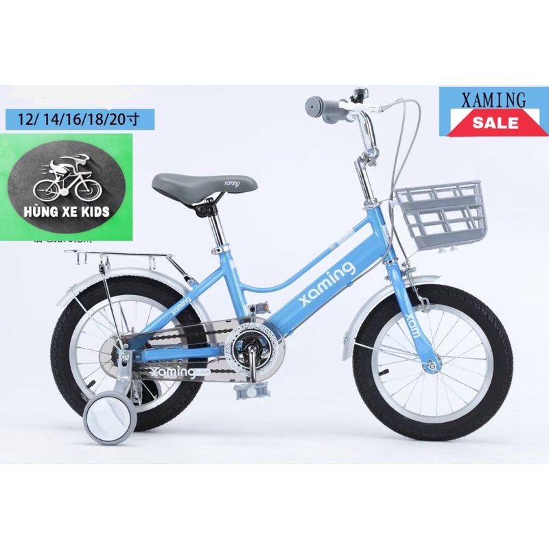 Xe đạp trẻ em nam và nữ Xaming cao cấp C2 mẫu mới HOT nhất 2022 Size 12-20inch (2-12 tuổi)