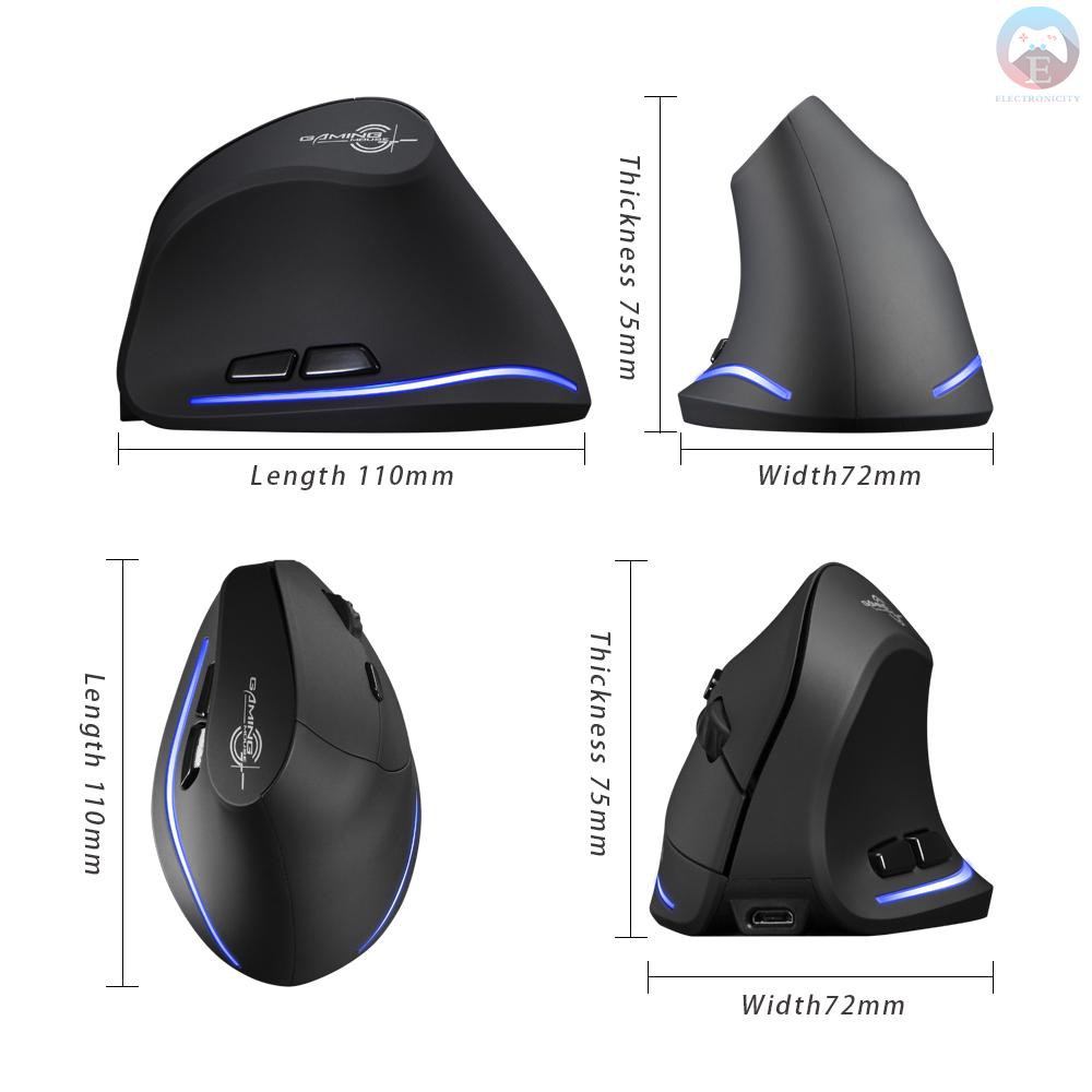 Ê F-35 Mouse Wireless Vertical Mouse Ergonomic Rechargeable 2400 DPI Optional Portable Gaming Mouse for Mac Laptop PC Co