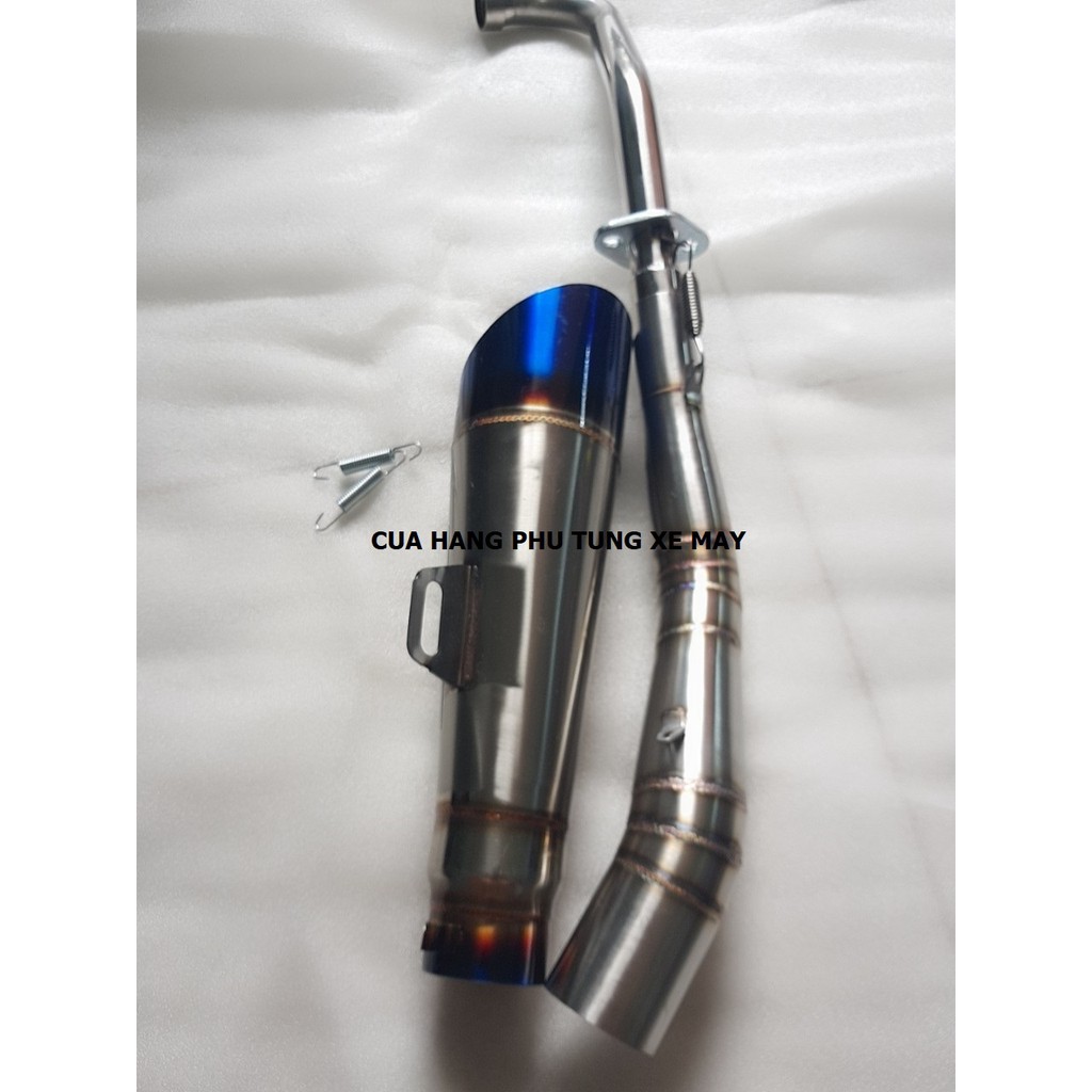 Pô SC XÉO TITAN - kèm cổ 2 khúc inox 304 gắn xe Dream - Wave - Sirius - Cup - Elegant - Jupiter - Future