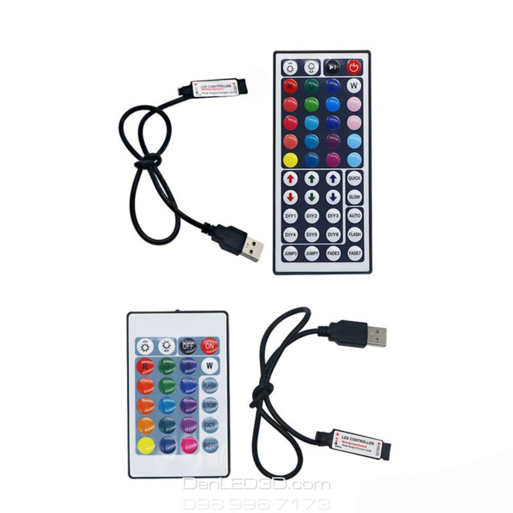 Mạch Điều Khiển LED 5050 / 3528 RGB Nguồn USB 5V - Kèm Remote 44/24 Phím | BigBuy360 - bigbuy360.vn