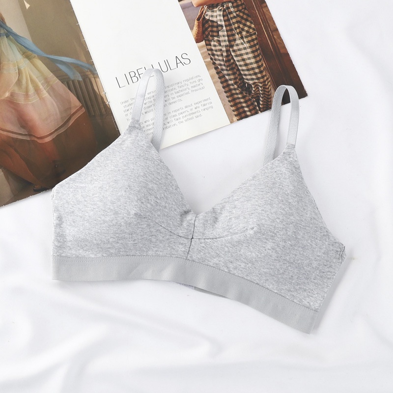 Áo Bralette cotton mịn mút mỏng tháo được có móc cài sau mặc mát BRA11_NuciFera