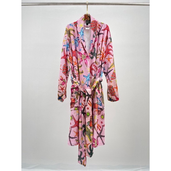 Áo choàng tắm hoạ tiết sao biển nhiều màu chất liệu vải cao cấp thấm hút tốt thương hiệu thời trang cao cấp Versace | BigBuy360 - bigbuy360.vn