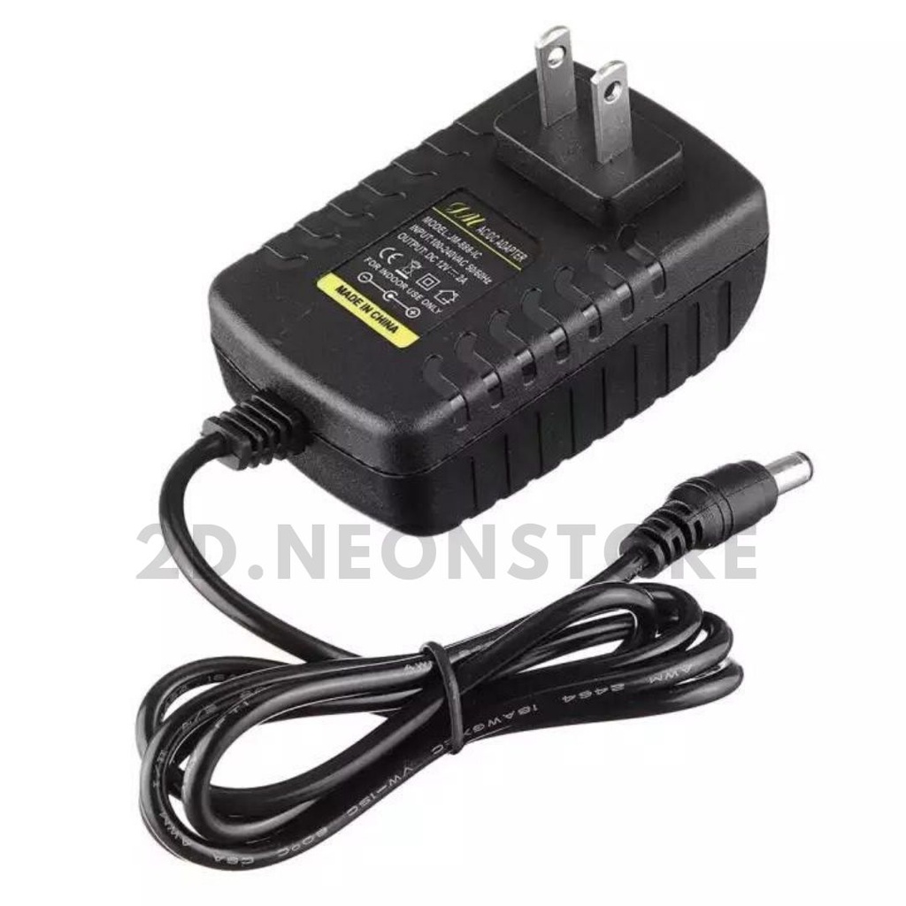Nguồn 12V-2A, 12V-5A, dây điện trong, công tắc và điều khiển từ xa, phụ kiện cho đèn Led Neon I 2D Neon Store