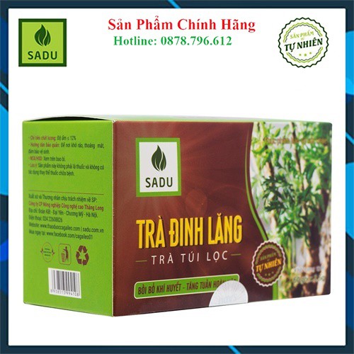 Trà Đinh Lăng Sadu - [CHÍNH HÃNG] - Tăng cường tuần hoàn máu não