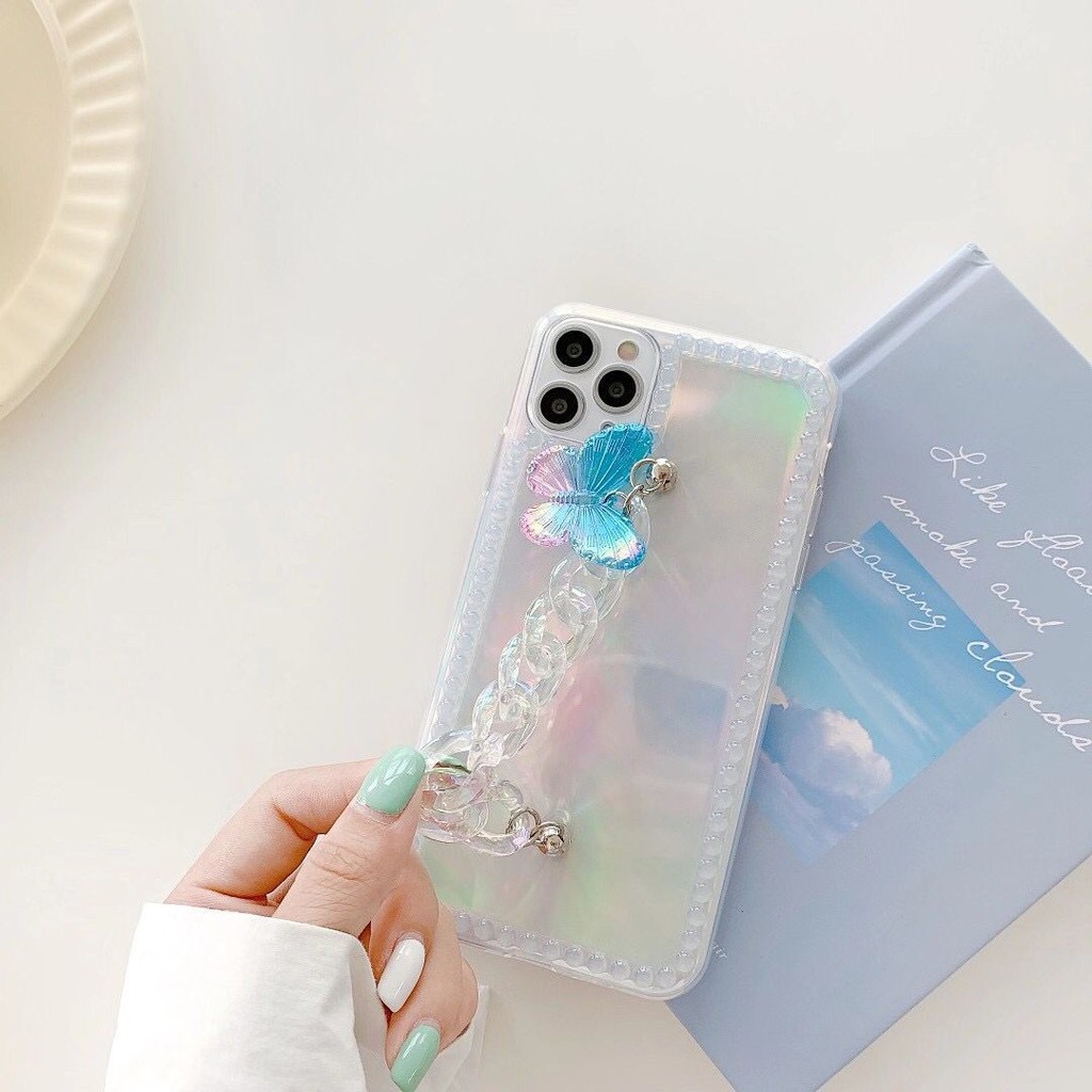 Ốp điện thoại TPU trong suốt họa tiết bướm cho Iphone 11 Pro Max X Xr Xs Max 6 6s 7 8 Plus 12 pro max | BigBuy360 - bigbuy360.vn