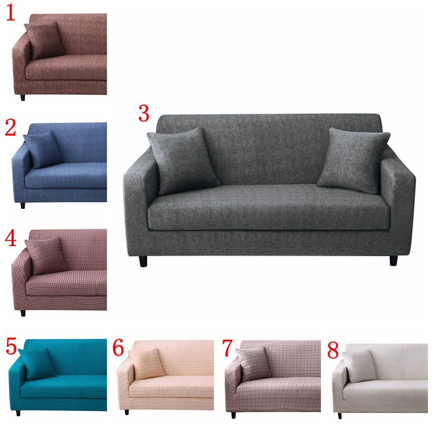 Vỏ bọc ghế ngồi sofa loại 1/2/3/4 ghế ngồi chất liệu sợi polyester thời trang tiện dụng