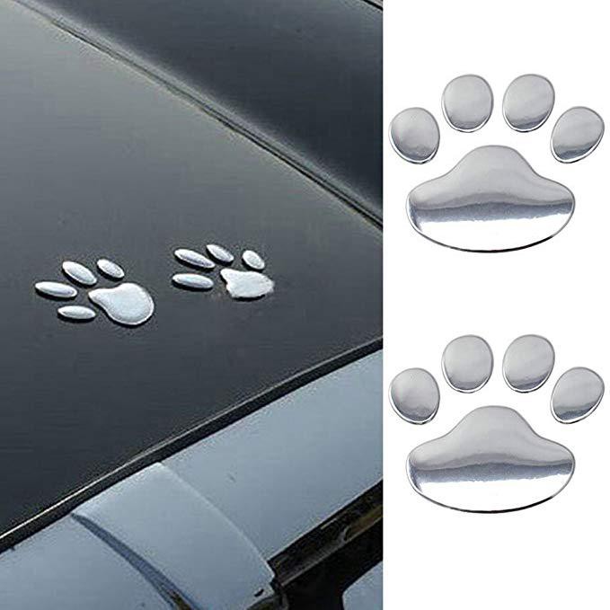 Sale 70% Decal dán trang trí hình dấu chân gấu trúc cho xe hơi HZ005, silver 2pcs Giá gốc 47,000 đ - 95B26-4