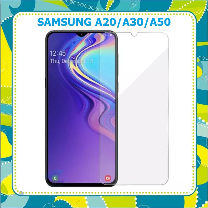 Kính cường lực trong suốt Samsung A50 - Cường lực samsung A30 / A20 Tặng keo chống hở mép