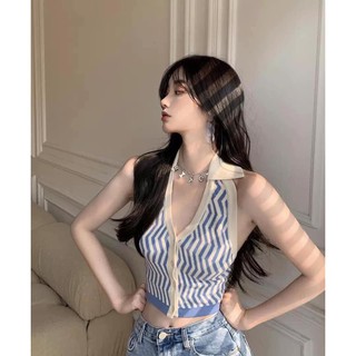 Áo yếm cổ bẻ chất bo tăm sẵn hàng Hàng đang siêu hot ạ, về đủ 3 màu: hồng, đen, xanh
