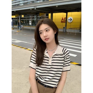 [Ảnh thật] ÁO POLO CROPTOP CỔ V LEN