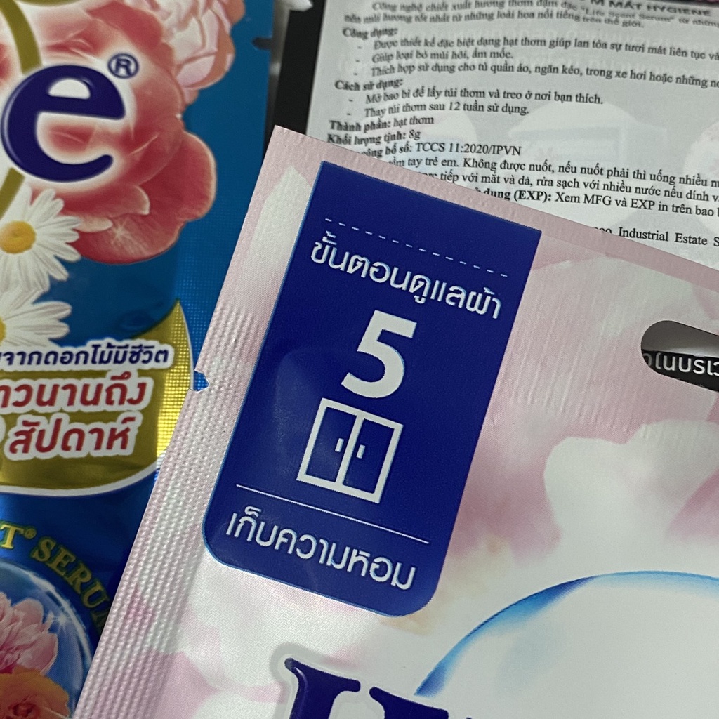 Túi Thơm Để Tủ Quần Áo Hygiene Thái Lan Hương Hoa Thơm Phòng Treo Xe Phòng Ngủ Loại Bỏ Ẩm Mốc