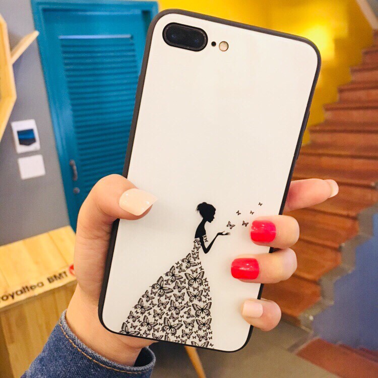 Ốp Lưng iphone Kính Cường Lực Princess - k242