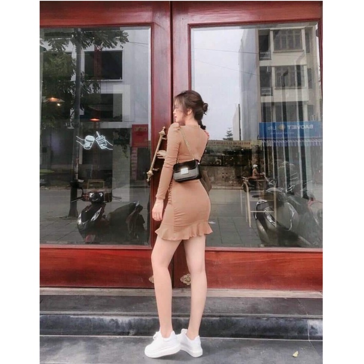 Đầm Body Tay Dài Nhún Sườn Đuôi Cá Chất Thun Borip Thích Hợp Mặc Đi Tiệc Đi Làm Đi Chơi 💃By 23t.shop | BigBuy360 - bigbuy360.vn