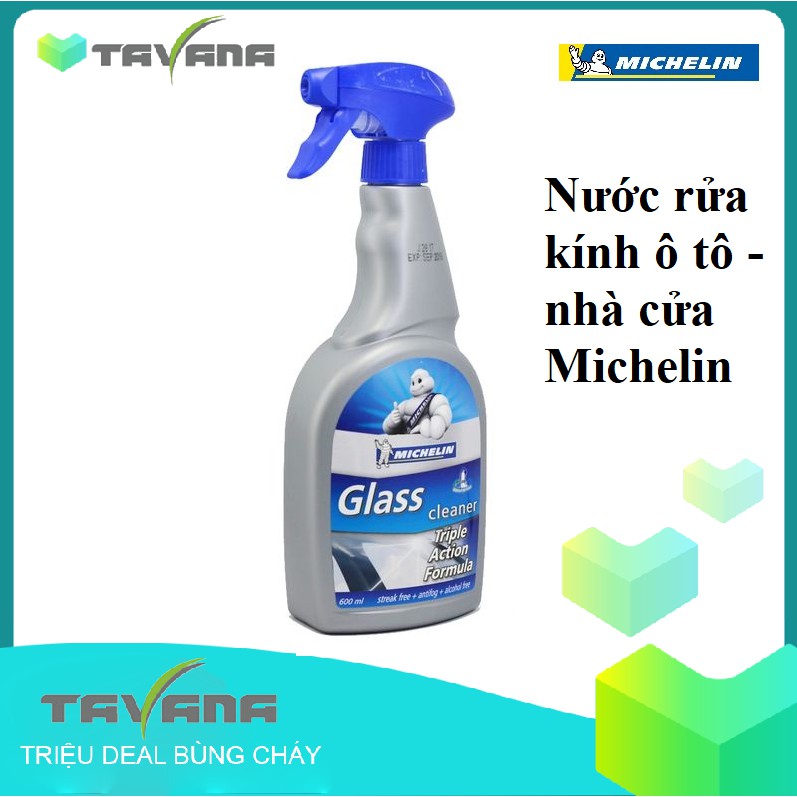 Combo 4 chai dung dịch chăm sóc ô tô Michelin 600ml/chai ( buồng lái, bánh mâm, nội thất, kính xe) Tặng chai chăm sóc đồ