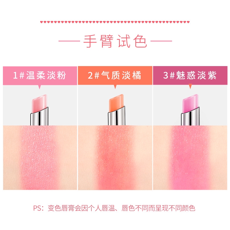 (hàng Mới Về) Son Môi Dưỡng Ẩm 3 Màu Gradient Thay Đổi Theo Nhiệt Độ | BigBuy360 - bigbuy360.vn
