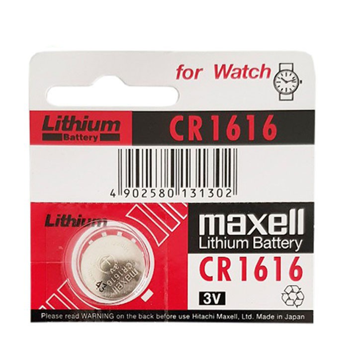 Vỉ 1 viên Pin CR1616 1616 Maxell lithium 3V Chính Hãng Japan