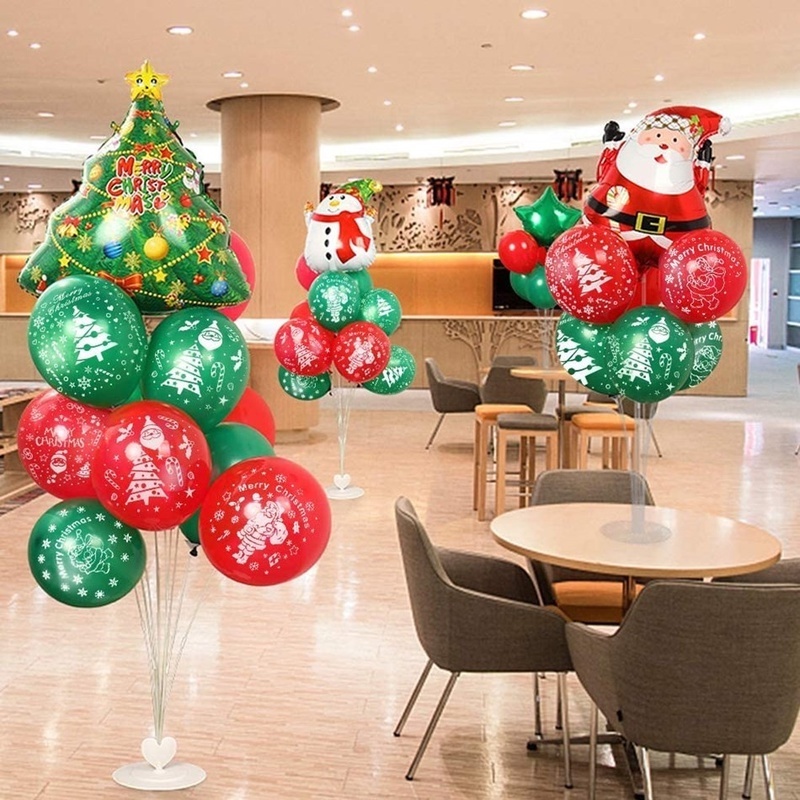 Bộ 10 Bong Bóng Cao Su Hình Bông Tuyết Trang Trí Giáng Sinh