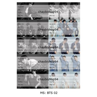 NHÃN VỞ BTS