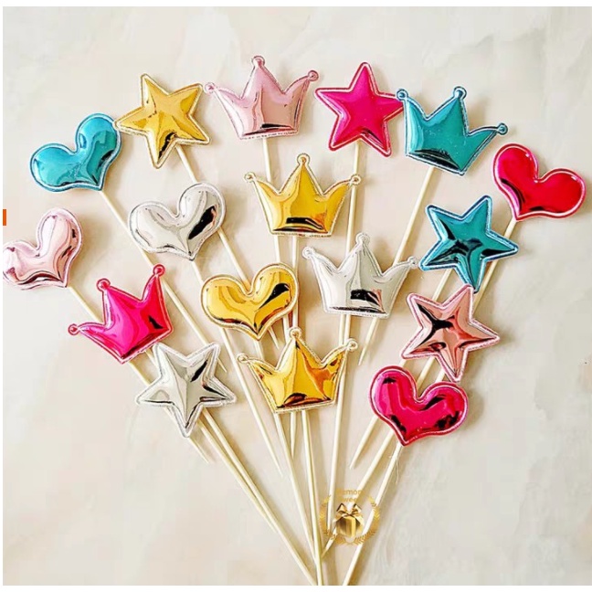 Set 5 topper mini cắm bánh (nhiều mẫu)