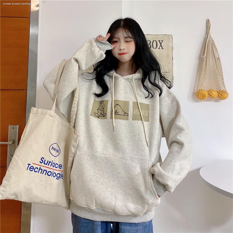 Áo Hoodie In Hình Hoạt Hình Xinh Xắn Cho Nữ