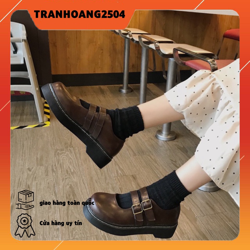 FREESHIP Giày ulzzang 2 quai da hàn quốc mã 004 CÓ ẢNH THẬT CUỐI