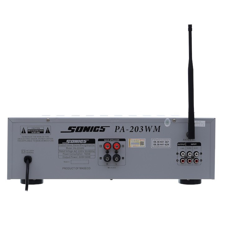 Combo Amply Arirang PA-203WM (kèm 2 micro) + Loa Arirang Jant-II + Đầu Karaoke Arirang AR-36D