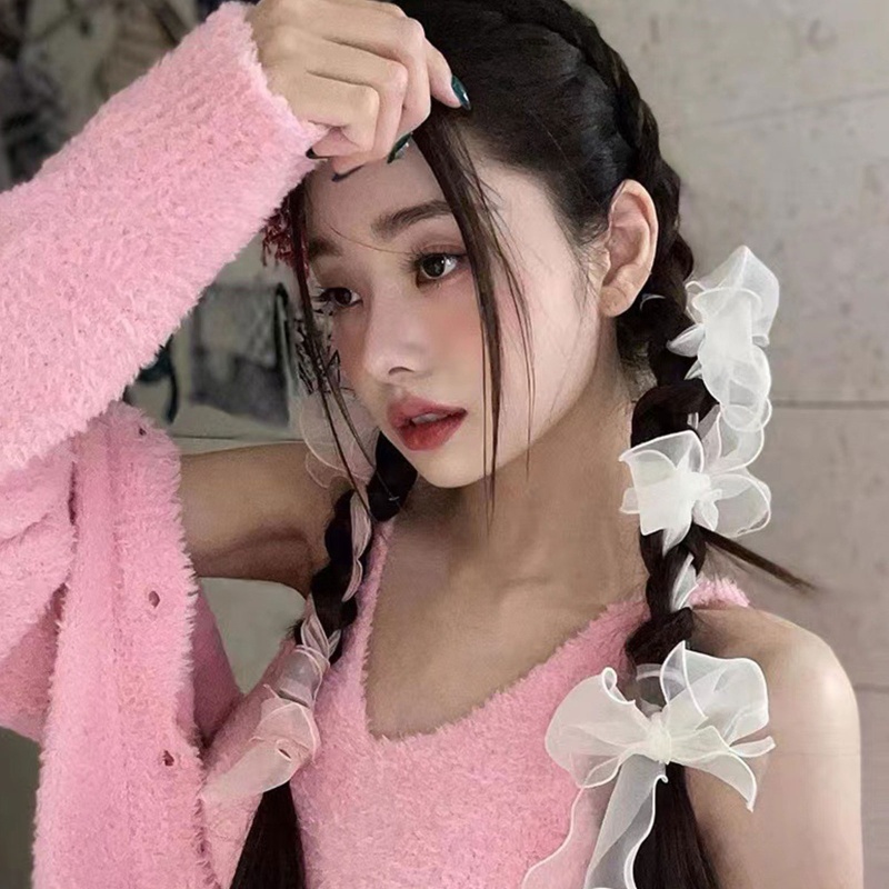 Dây Buộc Tóc Đuôi Ngựa Co Giãn Nhiều Màu Sắc Thanh Lịch Dành Cho Nữ