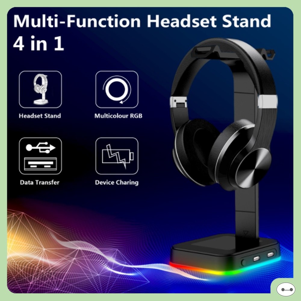 GIÁ TREO TAI NGHE RGBD9 LED RGB KIÊM USB HUB CỰC CHẮC CHẮN
