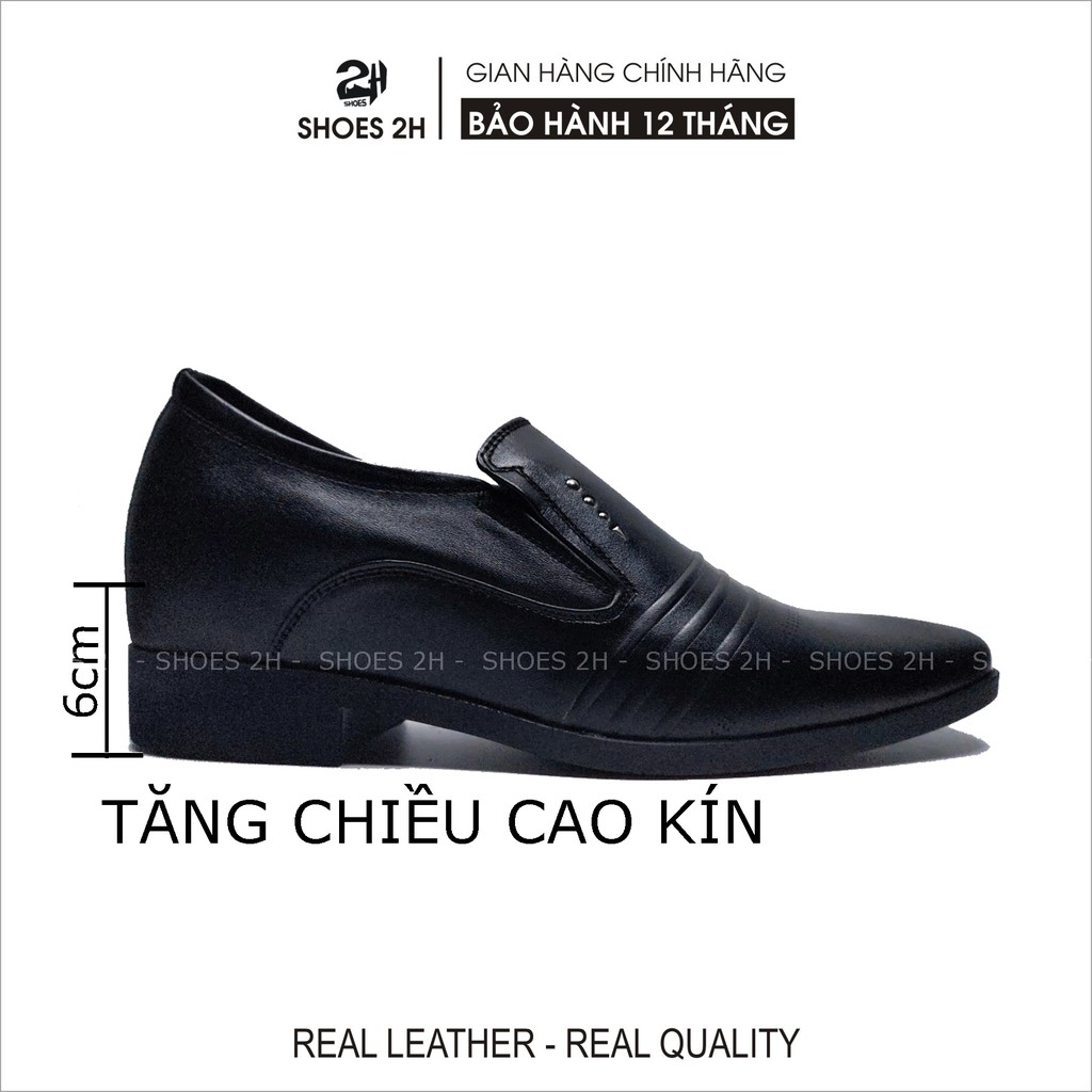 Giày nam công sở da bò nguyên tấm Napa, buộc dây, da bò đên trơn nhẵn phối đồ âu, đi êm chân SHOES 2H – 75