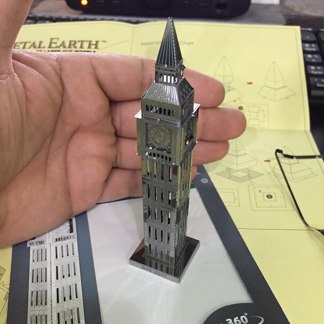 Mô Hình Lắp Ghép 3D Kim Loại Tự Ráp Tháp Big Ben Westminster Luân Đôn - Chưa Lắp