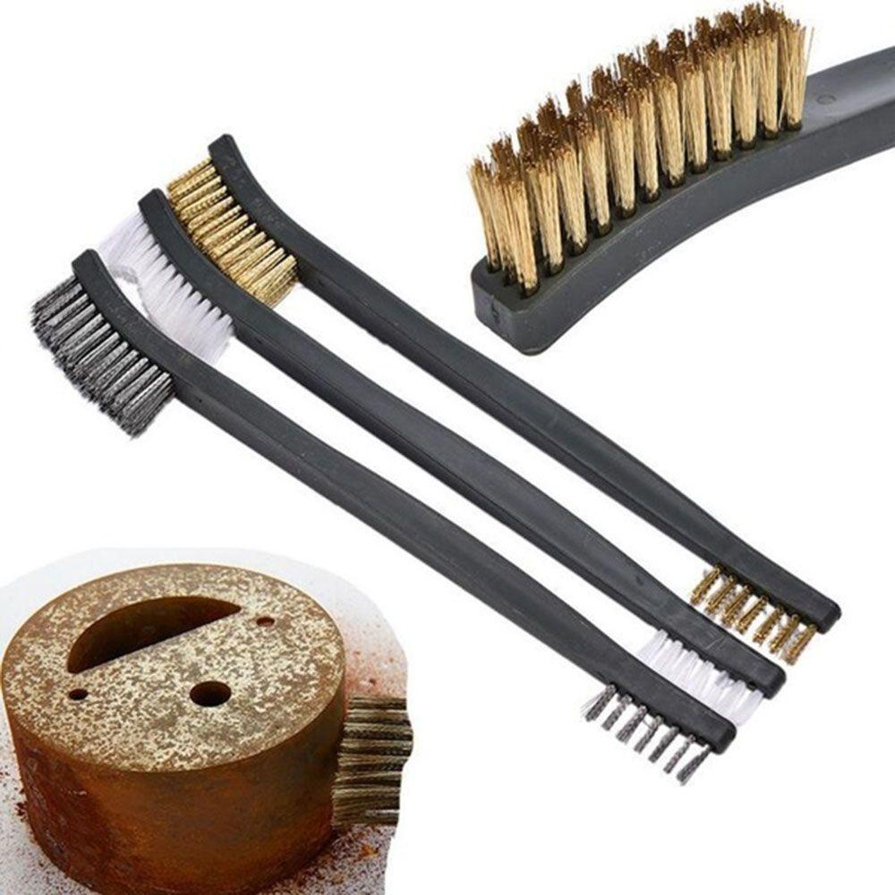 Bộ 3 Bàn Chải Đánh Bóng Hai Đầu Sợi Nylon