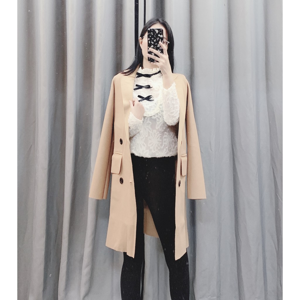 Áo Khoác Dạ Nữ, Dạ Tweed Dáng Dài, Dạ vest kẻ Hàng Quảng Châu Cao Cấp Kaki nữ có Lông | BigBuy360 - bigbuy360.vn