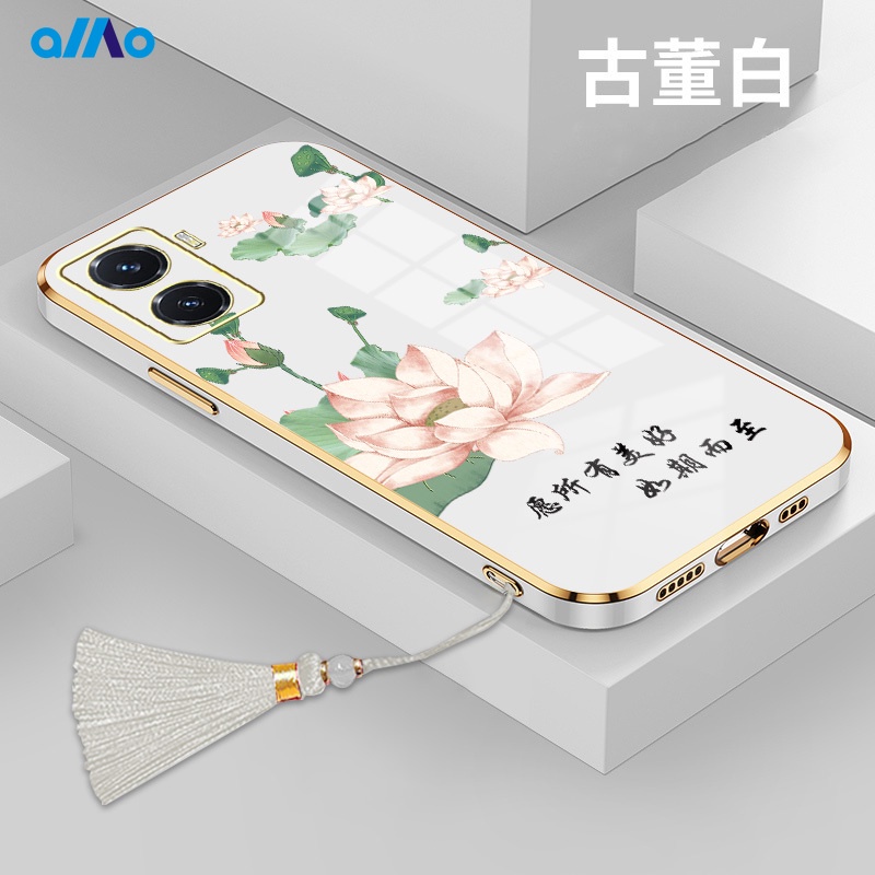 Vivo Ốp Điện Thoại Chống Sốc Hình Hoa Sen Cho Vivoy29 5g y17s y02 v21s y02s y35 4g y30 5g y16 5g y01a y77 5g y77 y75 Y55G